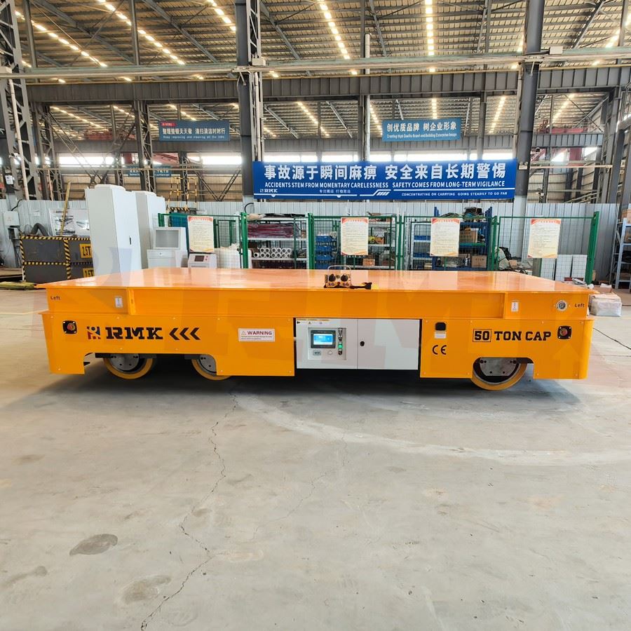 50 Ton Dual Hydraulic Steering Trackless Transfer Cart factory